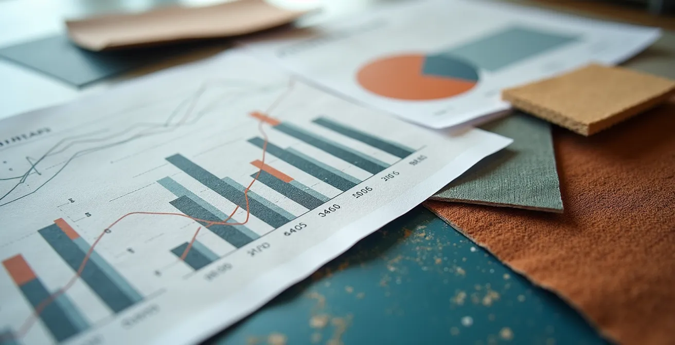 Analyste examinant des indicateurs de performance des stocks en détail