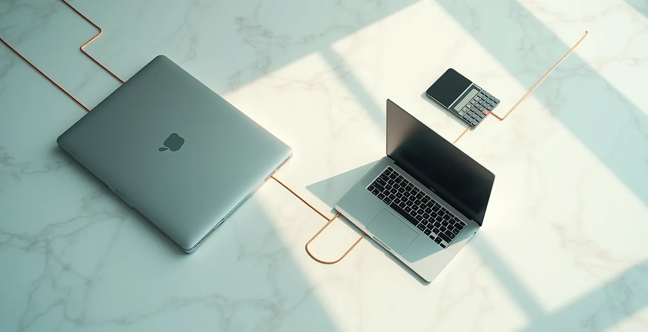 Représentation visuelle de flux de données connectés entre différents outils numériques professionnels